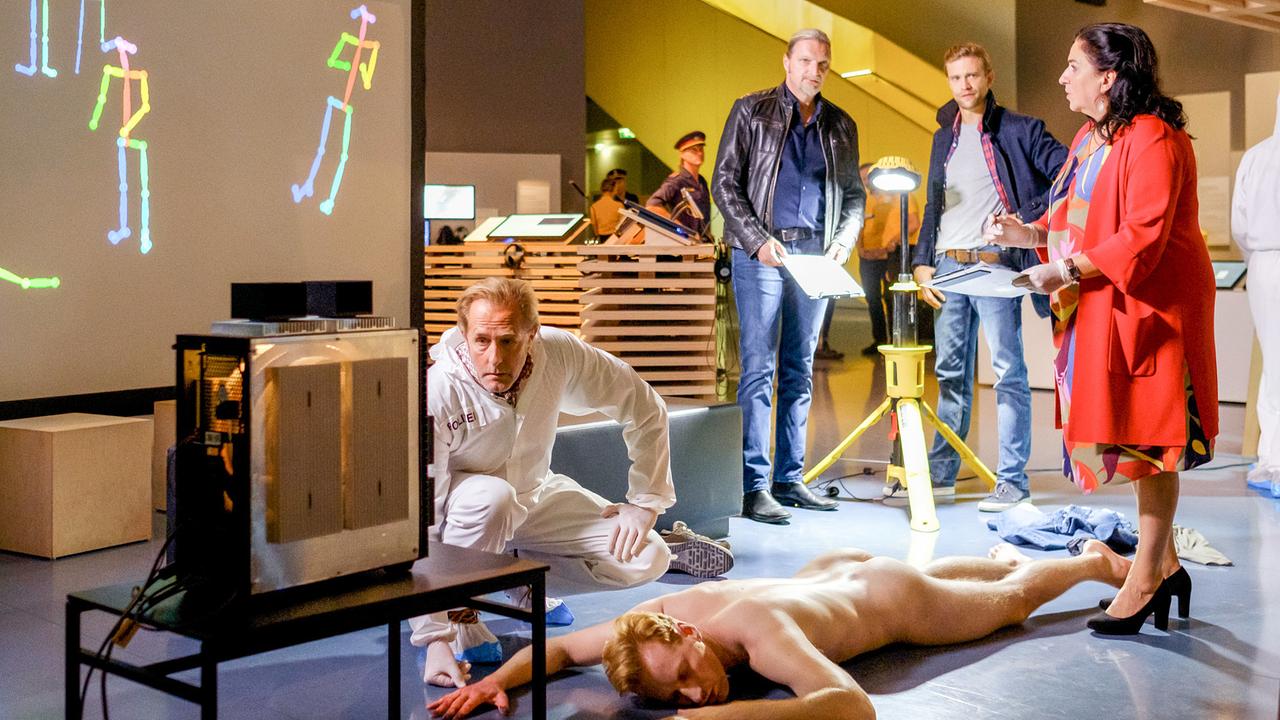"Soko Donau - Der Geist in der Maschine": Helmut Bohatsch (Franz Wolfahrt), Florian Sebastian Fitz (Josef Prickl), Stefan Jürgens (Carl Ribarski), Michael Steinocher (Simon Steininger), Maria Happel (Dr. Franziska Beck)