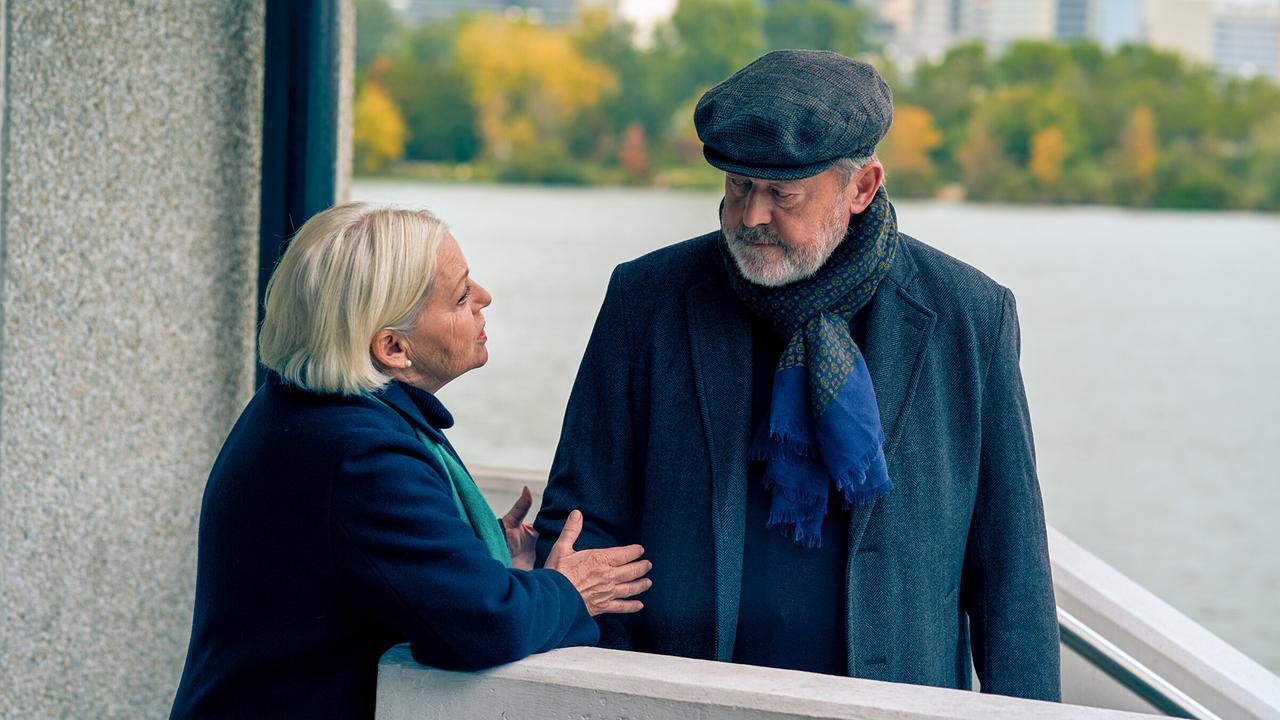 "Soko Donau - Mein Essen mit Erik": Brigitte Kren (Henriette Wolf), Wolfgang Häntsch (Kurt Maurer)