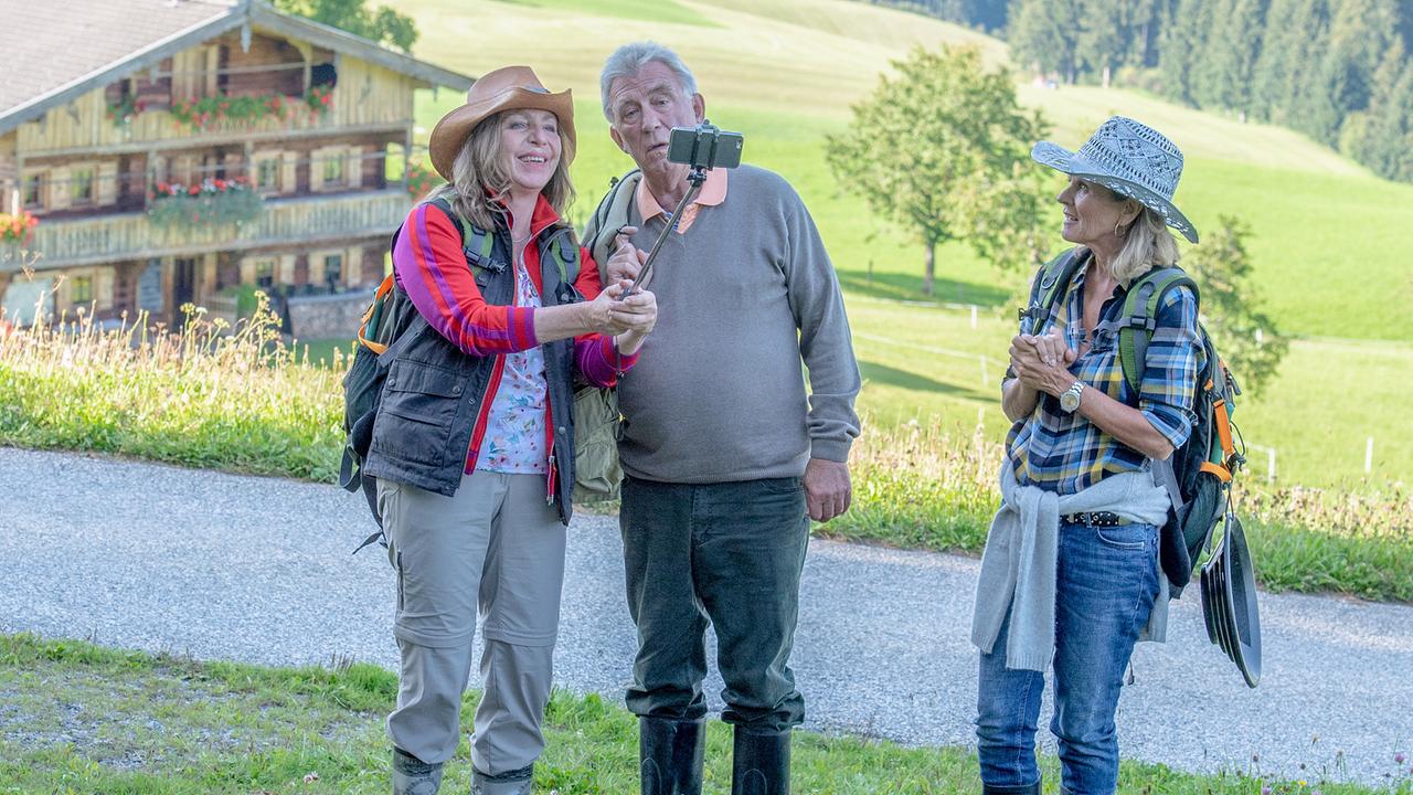 "Soko Kitzbühel - Goldrausch": Susi Stach (Christa Mooshofer), Heinz Marecek (Hannes Kofler), Andrea L'Arronge (Gräfin Schönberg)