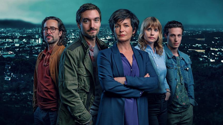 © ORF/Gebhardt Productions/Petro Domenigg "SOKO LINZ": Alexander Pschill (Richie), Daniel Gawlowski (Ben), Katharina Stemberger (Joe), Anna Hausburg (Nele), Damyan Andreev (Aleks)