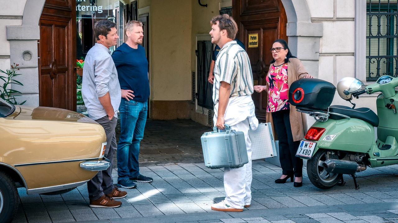 "Soko Donau – Der Fremde": Andreas Kiendl (Klaus Lechner), Martin Gruber (Max Herzog), Max Fischnaller (Julius Rubatsch), Maria Happel (Franziska Beck)