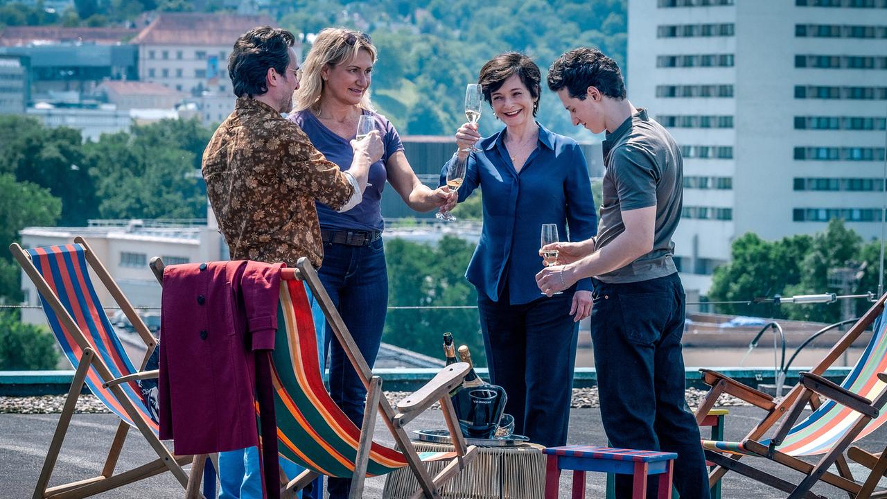 "Soko Linz – Die letzte Ruhe": Alexander Pschill (Richie Vitek), Angelika Niedetzky (Biggi Obergschwendter), Katharina Stemberger (Joe Haizinger), Damyan Andreev (Aleks Malenov)