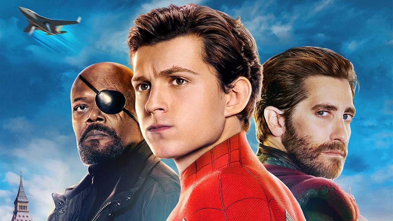Im Bild: Samuel L. Jackson (Nick Fury), Tom Holland (Peter Parker / Spider-Man), Jake Gyllenhaal (Quentin Beck / Mysterio).