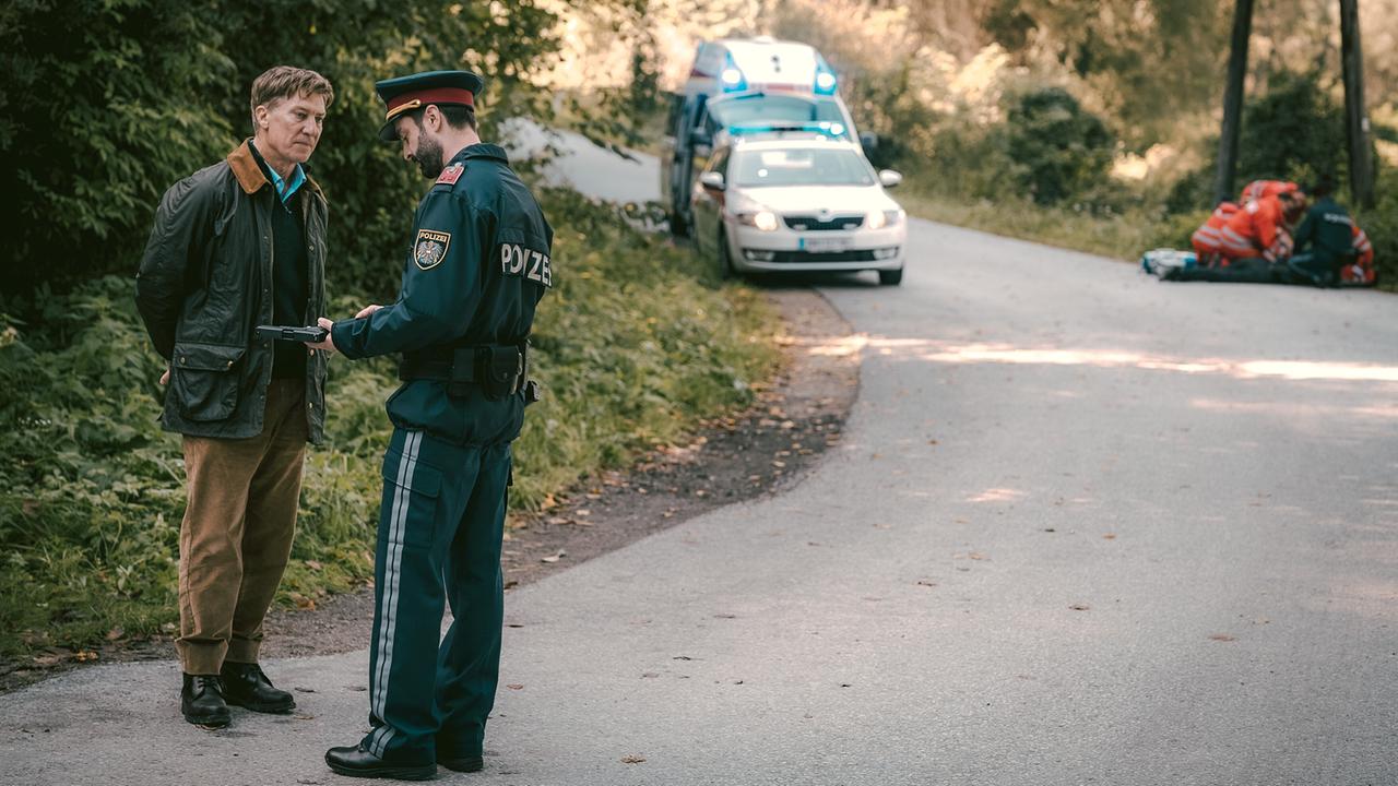 "Steirermord": Tobias Moretti (Otto von Glanzberg), Boris Popovic (Polizist Tragl)