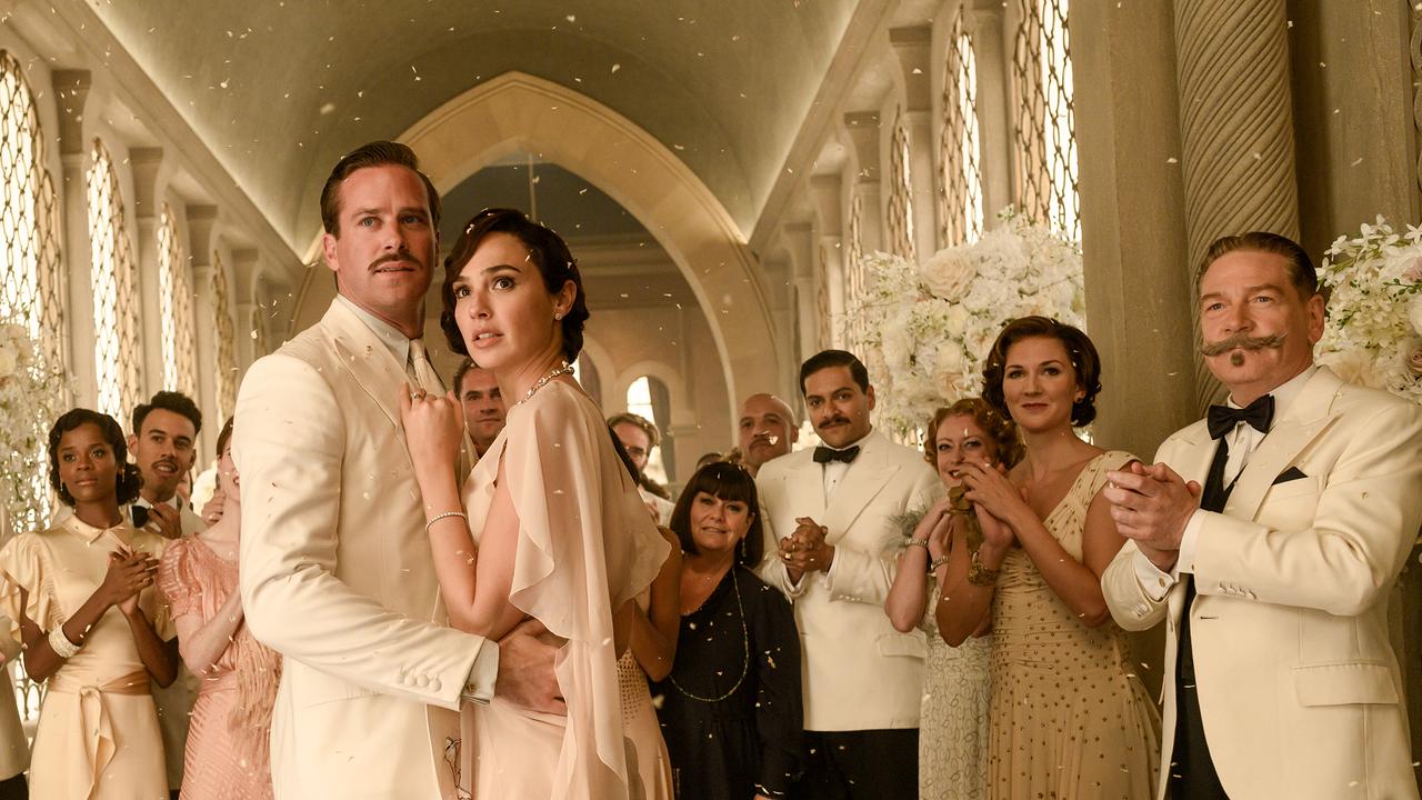 Armie Hammer (Simon Doyle), Gal Gadot (Linnet Ridgeway Doyle), Kenneth Branagh (Hercule Poirot)