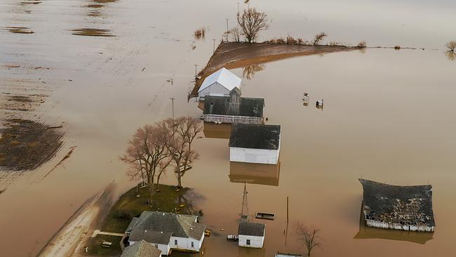 Heftige Unwetter in USA führen zu Überschwemmungen auf den Landwirtschaftsflächen der Kornkammer Amerikas.