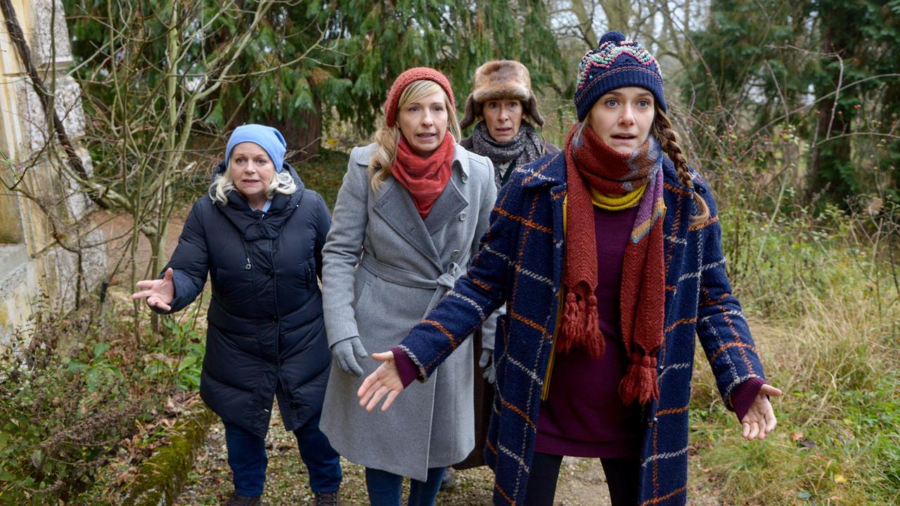 "Vier Frauen und ein Todesfall: Schmachtfetzen": Brigitte Kren (Maria), Martina Poel (Sabine), Adele Neuhauser (Julie), Miriam Stein (Pippa)