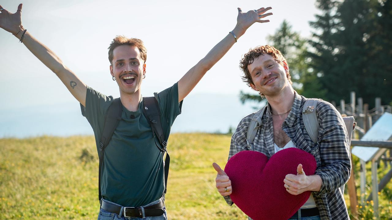 Willst Du mit mir gehen?: Kandidat David und Single Christopher wollen nicht nur in der Liebe hoch hinaus.