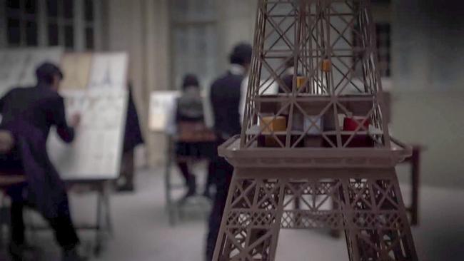 Architekten beim Entwurf des Pariser "Eiffelturm"