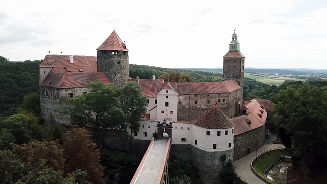 Die renovierte Burg Schlaining von oben.