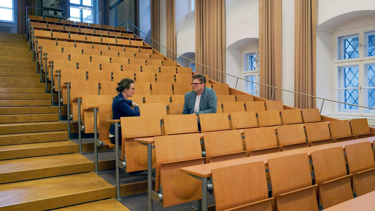 Prof. Mag. Dr. Michaela Quast-Neulinger (Institut für Systematische Theologie der Universität Innsbruck) und Stefan Wolner.