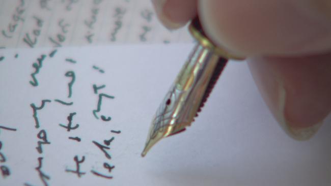 Handschrift mit Feder