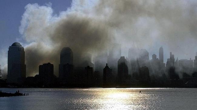 Skyline New York im Rauch