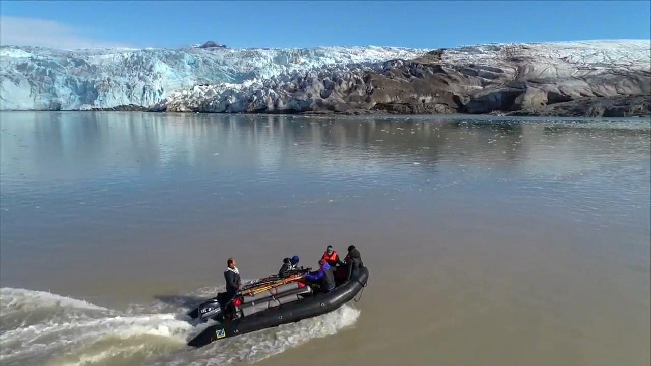 Schlauchboot in Spitzbergen