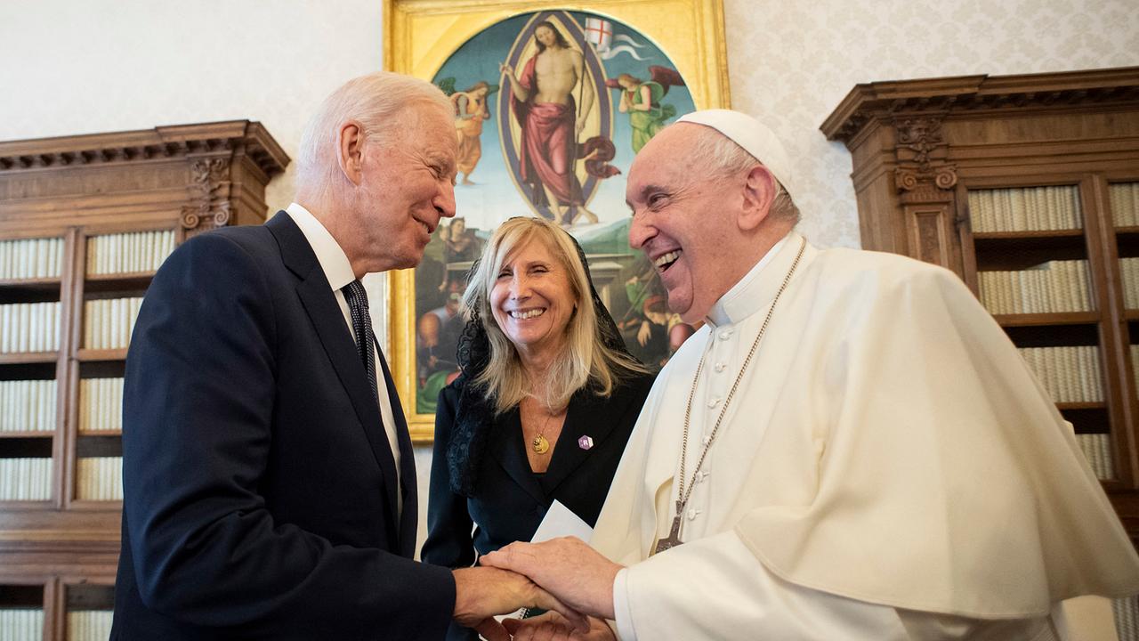 Papst Franziskus mit US Präsident Joe Biden