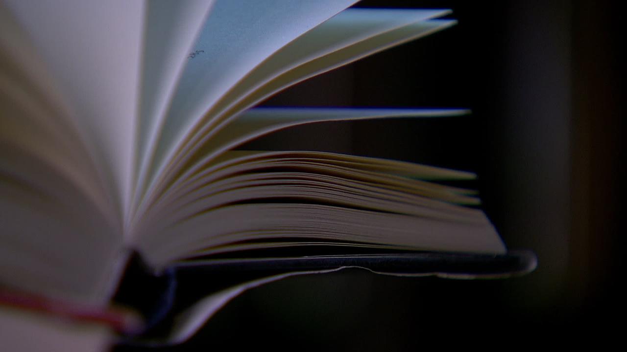 Buchseiten aufgeblättert