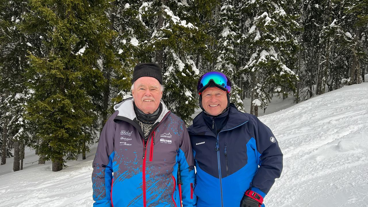 Harry Prünster (re.) trifft in Radstadt den Skitrainer German Bauregger