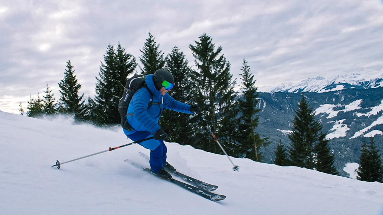 Harry Prünster beim Skifahren
