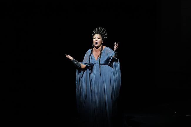 Anna Netrebko als "Aida" während der Fotoprobe zu Giuseppe Verdis Oper "Aida" 