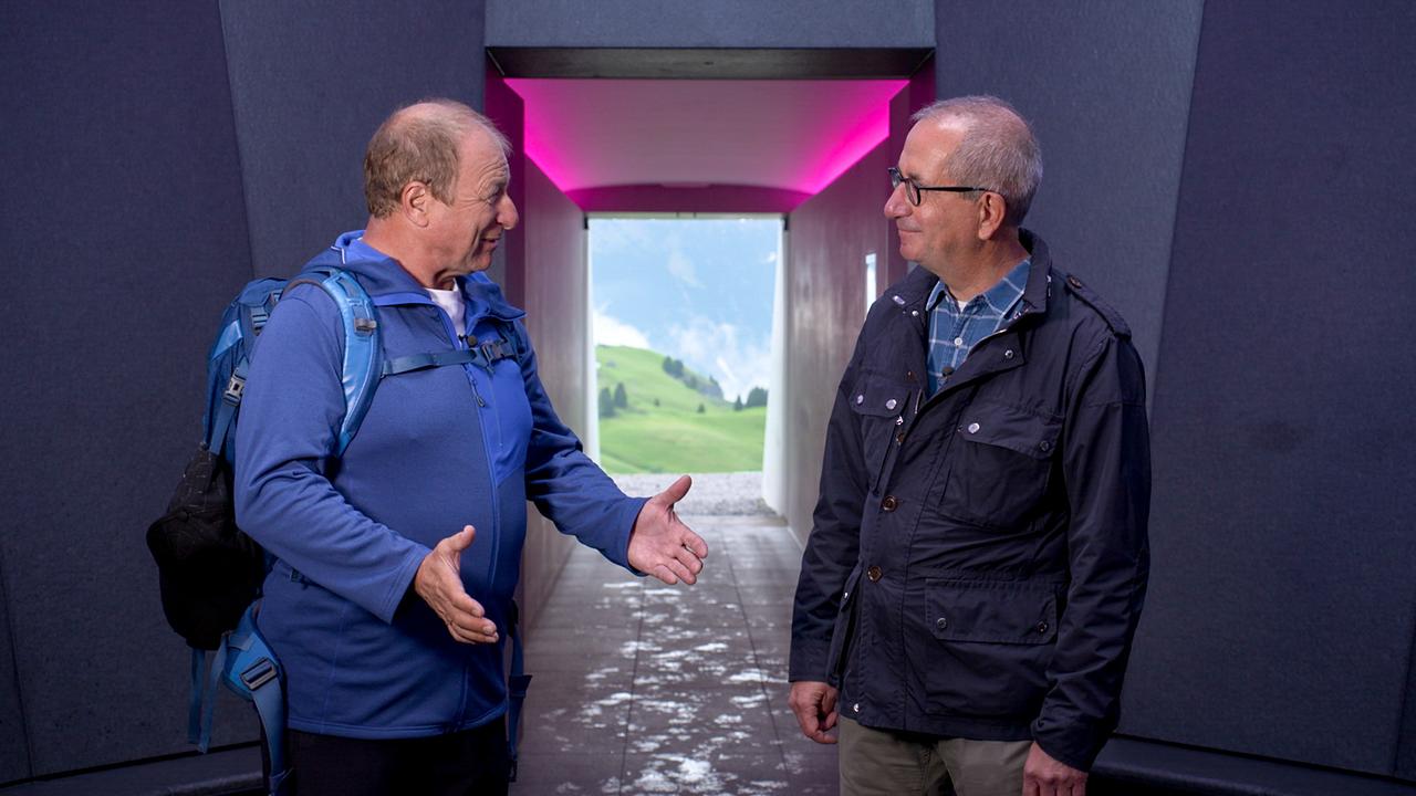 Harry Prünster und Otto Huber (Obmann vom Kunsterverein Horizon Field)
