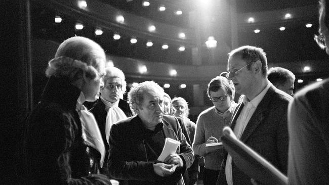 Achim Benning während der Proben zu Dantons Tod im Burgtheater, Wien 1982