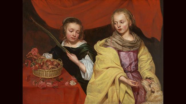 Zwei Mädchen als hl. Agnes und hl. Dorothea- Michaelina Wautier