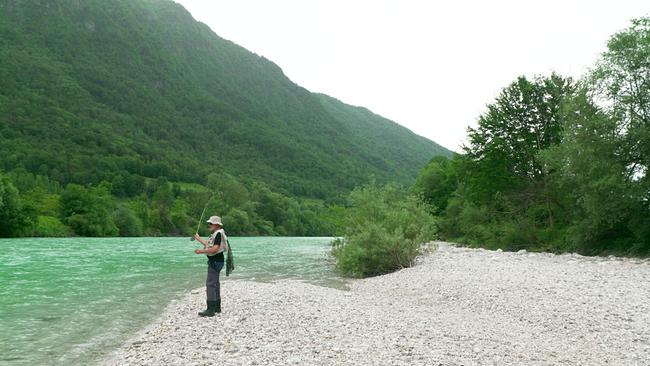 Valentin Oman beim Fliegenfischen
