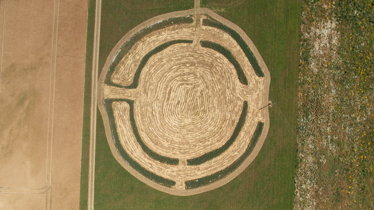 © ORF Kreisgrabenanlage von oben zu sehen im burgenländischen Rechnitz