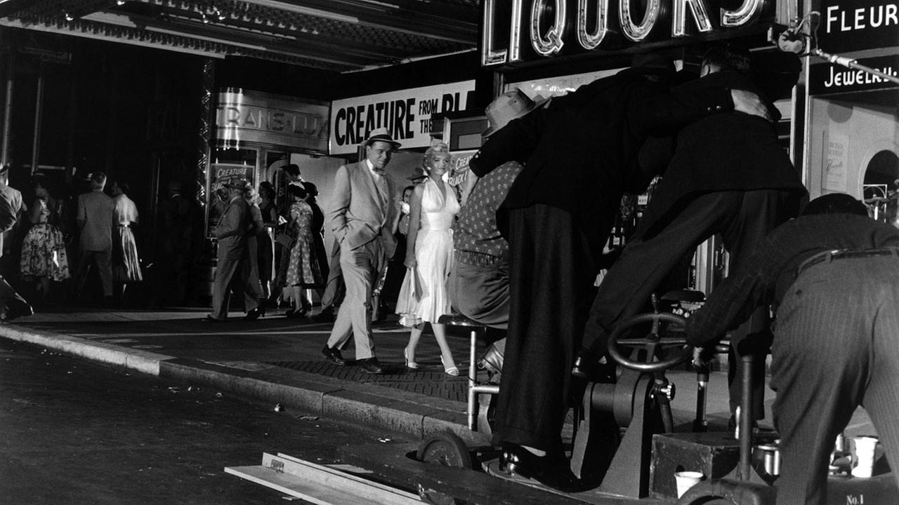 Marilyn Monroe bei Dreharbeiten