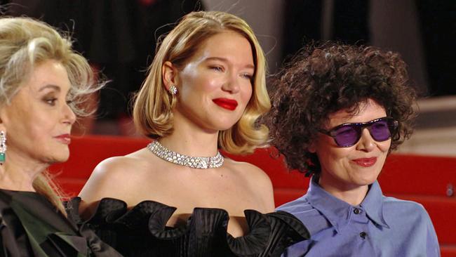 © ORF Catherine Deneuve, Lea Seydoux, Marie Kreutzer bei den Filmfestspielen in Cannes