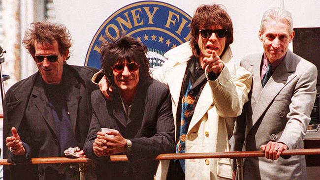 Keith Richards, Ron Wood, Mick Jagger und Charlie Watts 