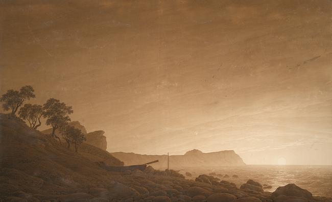 © Albertina Wien Caspar David Friedrich - Blick auf Arkona mit aufgehendem Mond um 1805/06