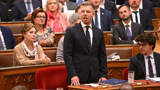 © APA/AFP/Attila KISBENEDEK Peter Magyar im Ungarischen Parlament