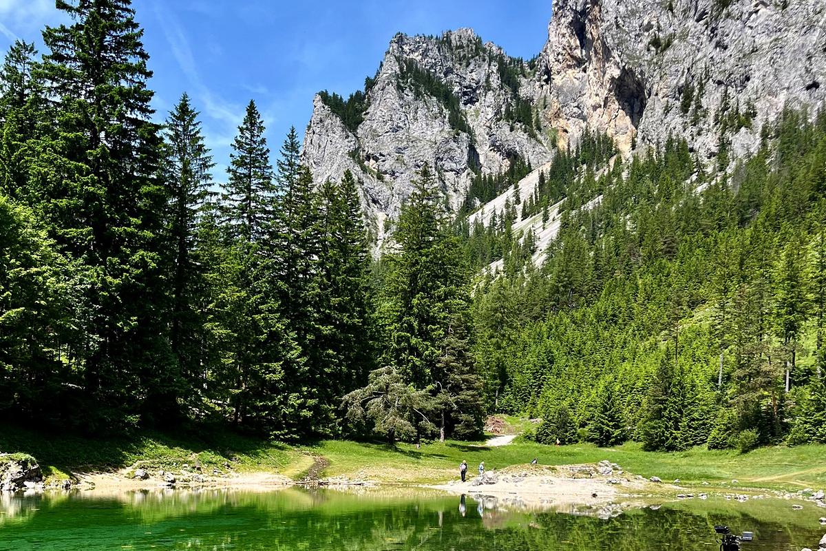 © ORF/ORF-Stkm/Nik Hecjel 9 Plätze - 9 Schätze: So schön ist Österreich: Dreharbeiten am Grünen See in Tragöß, (1.Platz, Sieger 2014)