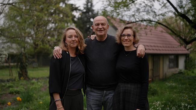 Herbert Prohaska mit seinen Töchtern Barbara Kautzky und Birgit Stanek