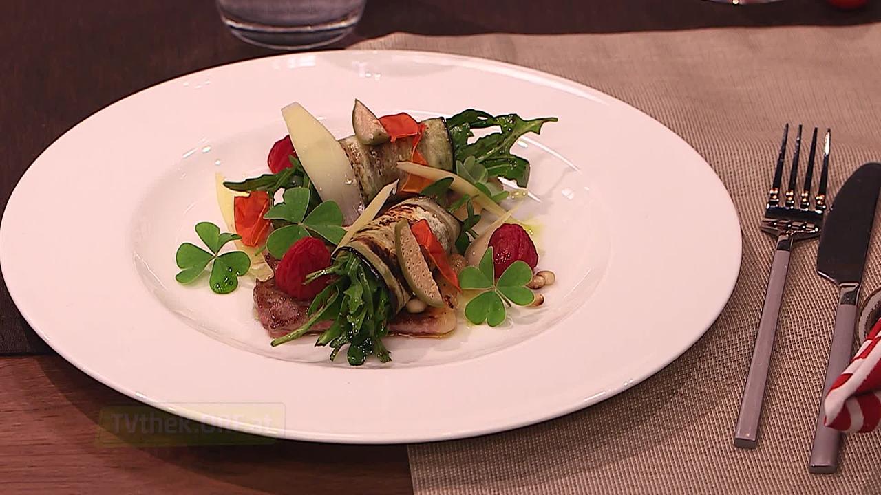 Ochsenpaillard mit Melanzani