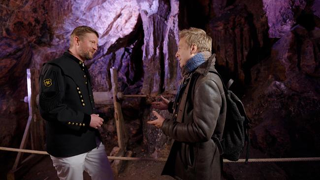 Max Müller im Gespräch mit Harald Pernkopf in den Salzwelten Altaussee 