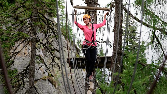 Silvia Schneider im Outdoorpark Nassfeld