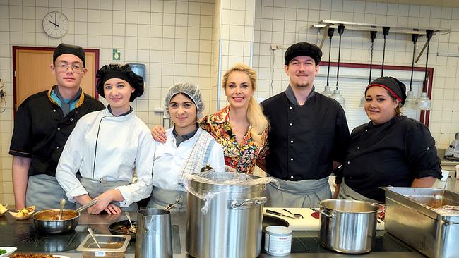 Silvia Schneider in der Landesberufsschule Geras 