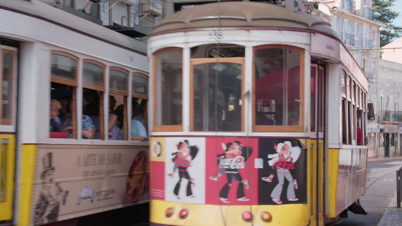 Lissabon mit den berühmten Straßenbahnen