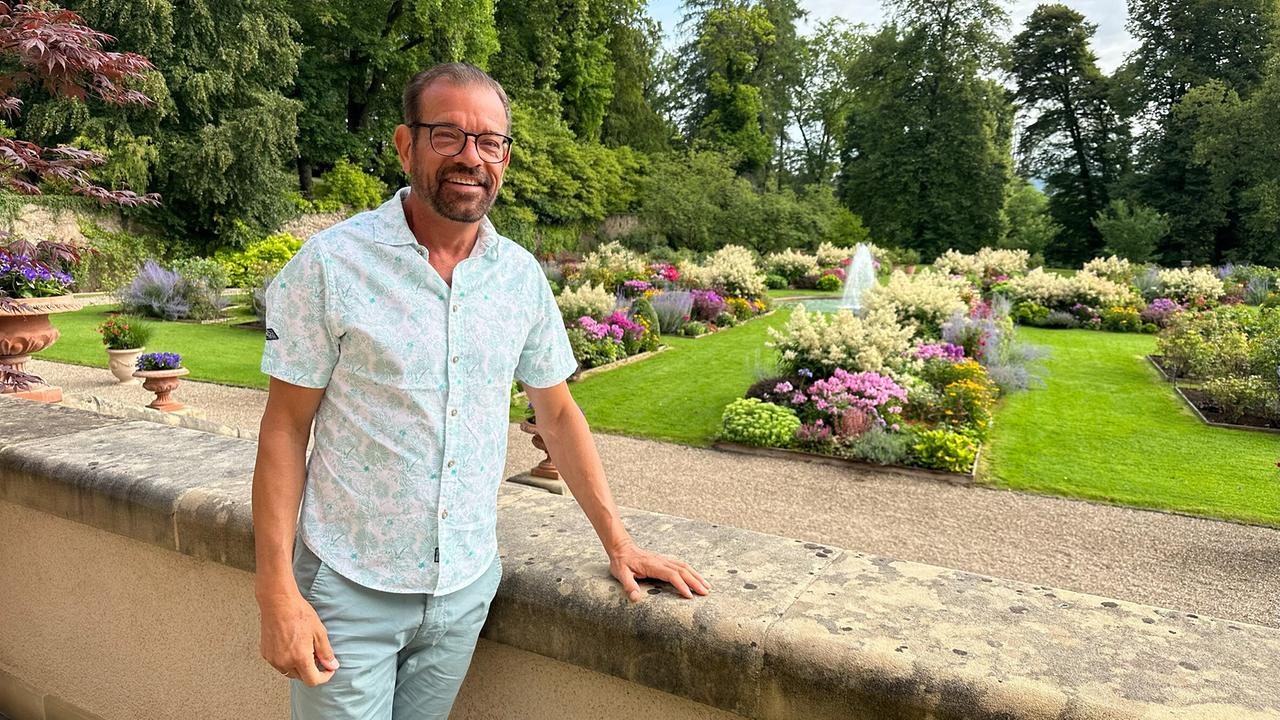 Karl Ploberger zu Besuch in der königliche Residenz und den königlichen Gärten auf Schloss Berg