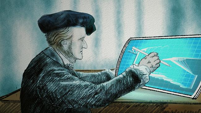 © ORF/Accentus Music GmbH/Luc Perez Bildanimation Wagner mit Tablet