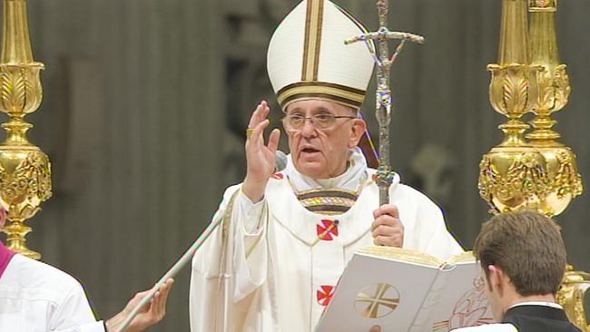 Katholische Christmette: Mit der Gemeinde feiert Papst Franziskus
