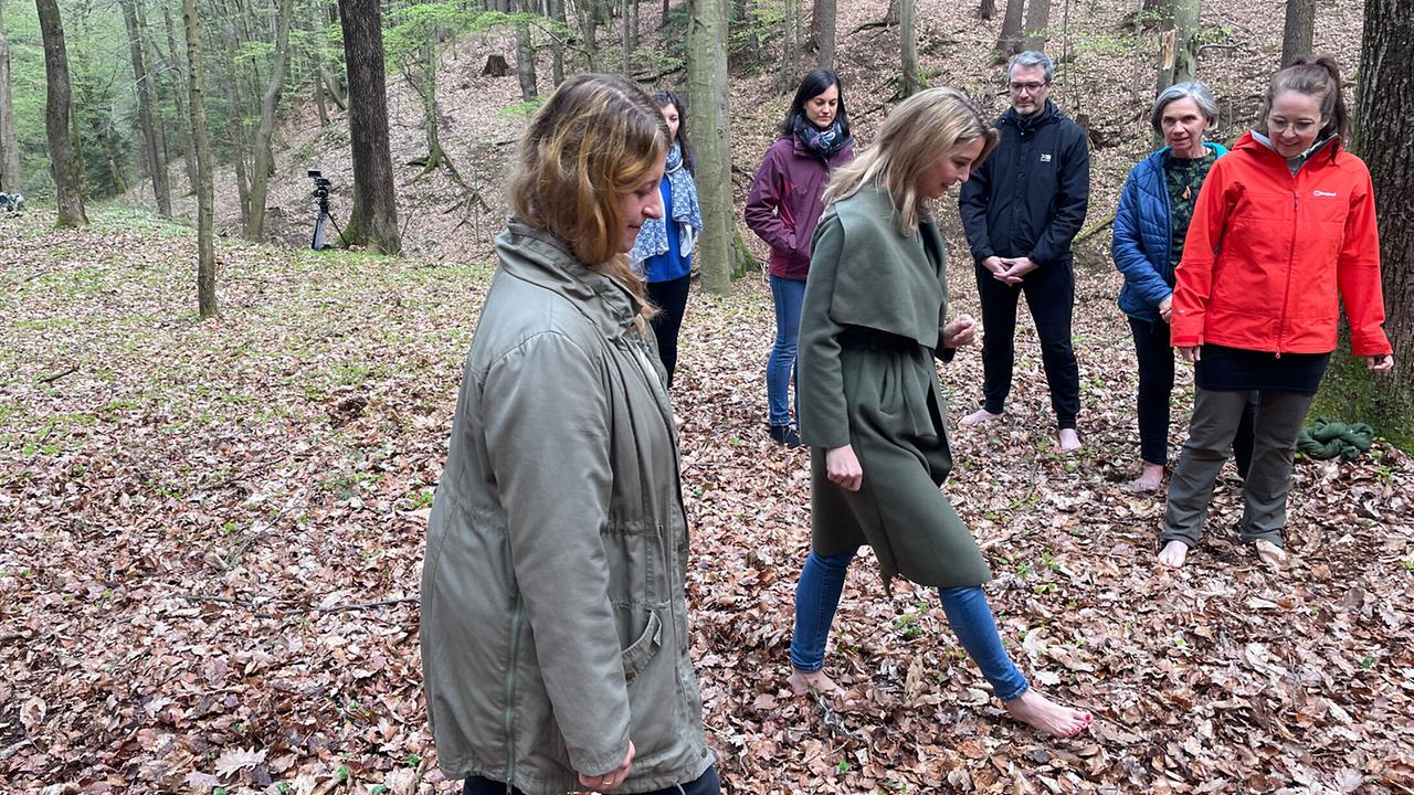 "G´sund in Österreich: Der Wald, Medizin für alle Sinne": Dr. Christine Reiler beim Waldbaden