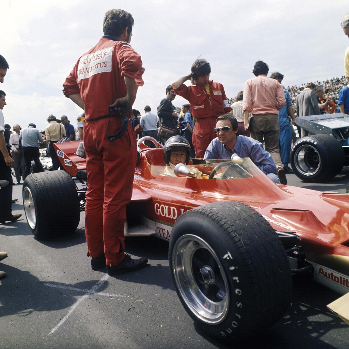 "Jochen Rindt - Der Weltmeister aus Graz": Jochen Rindt mit Bernie Ecclestone, 1970 Grand Prix in Großbritannien