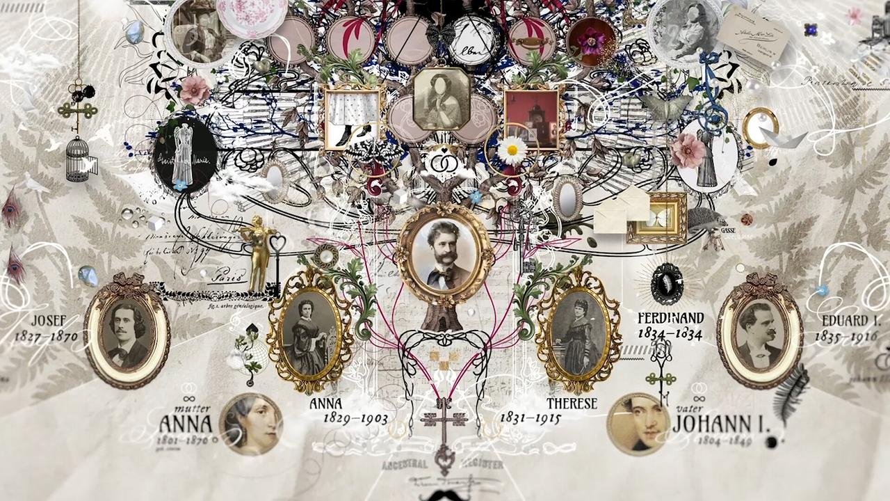 © ORF/nita. studio/Anita Brunnauer Stammbaum der Musikerfamilie Strauss