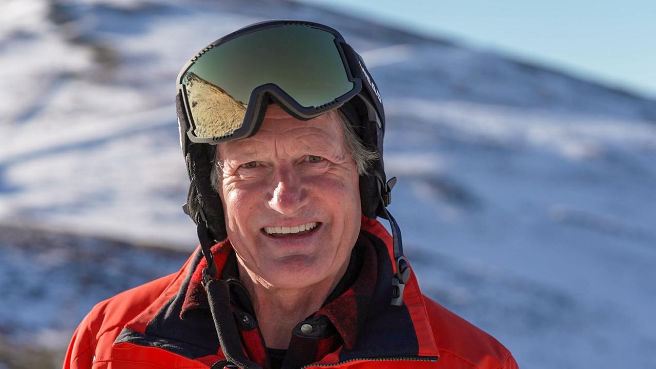 Franz Klammer beim Skifahren in seiner Heimat Kärnten.