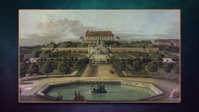 Königliche Gärten: Schloss Hof / altes Bild