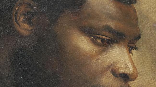 © ORF/Interspot Film/Wienerroither & Kohlbacher Detailansicht Gemälde „Prinz William Nii Nortey Dowuona“ von Gustav Klimt, 1897