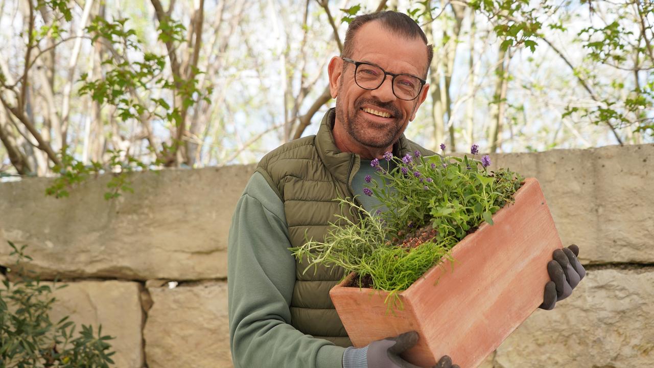 © Leopold Mayrhofer/Natur im Garten Ein liebevoll bepflanztes Balkonkistchen ist das perfekte Geschenk zum Muttertag, denn es verwöhnt die liebe Mama die ganze Gartensaison lang mit herrlichen Genussmomenten. Karl Ploberger hat Tipps für würzig duftende Kräuter und essbaren Blütenschmuck